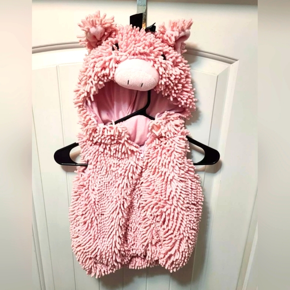 Chenille Soft Squiggly Pig Piglet Costume Toddler Baby Bubble 6/9 Months - Picture 1 of 8